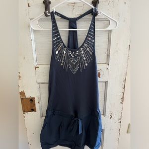 Navy Blue Romper